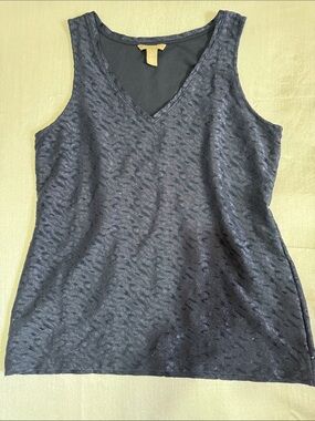 Banana Republic Black V-Neck Sleeveless Tank Top 0033